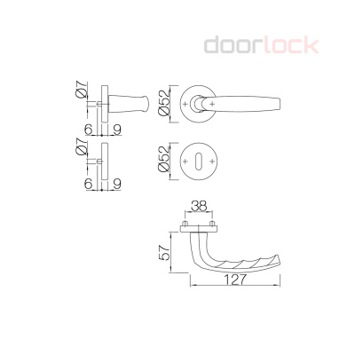 Объектный гарнитур HOPPE 1530/42KV/42KVS (ATLANTA)
