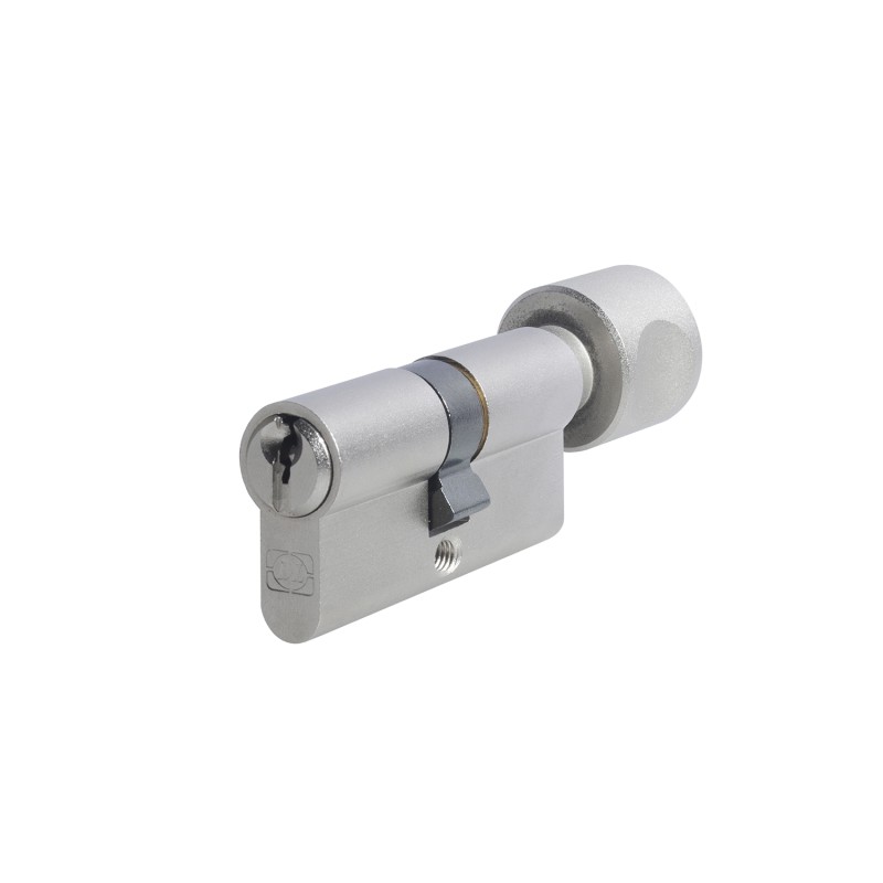 Цилиндровый механизм DOORLOCK Standard Z40xK40мм PN матовый никель с поворотной кнопкой, 3 ключа