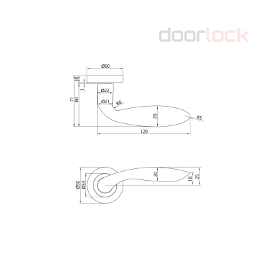 Ручка DOORLOCK VESTA M007/Y