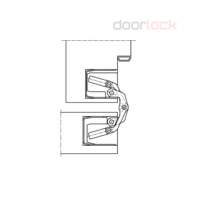 Петля SIMONSWERK Tectus TE 340 F1 (полиэфирное покрытие под матовый хром)