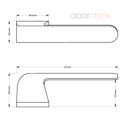 Ручка дверная DOORLOCK Phantom Nocturne Z73P CP, полированный хром, скрытая розетка