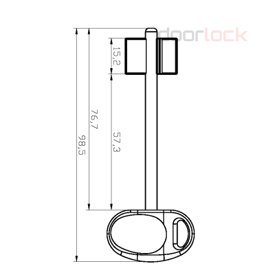 Замок дверной DOORLOCK DL8257K/Z/52мм, сувальдный