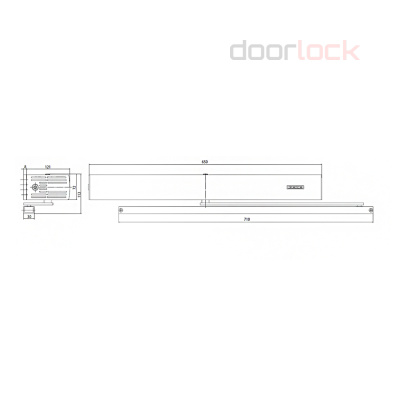 Привод распашной GEZE Slimdrive EMD с роликовой тягой, серебристый