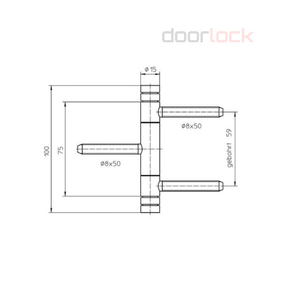 Петля SIMONSWERK BAKA C 2-15 WF Basic F2 (покрытие под матовый никель)