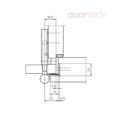 Петля SIMONSWERK VARIANT V 0037 WF (часть полотна) никелированная