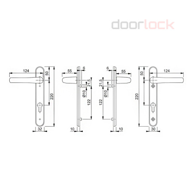 Дверная ручка Hoppe 1710RH (Tokyo)