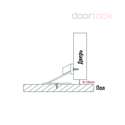Дверной упор с магнитной фиксацией DL DS005 SS