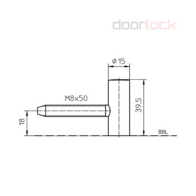 Петля SIMONSWERK VARIANT V 0020 (часть полотна) никелированная
